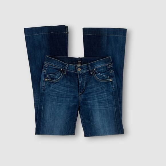 Citizens Of Humanity Denim - Citizens of Humanity Dark Wash Wide Leg Flare Jeans Size 28